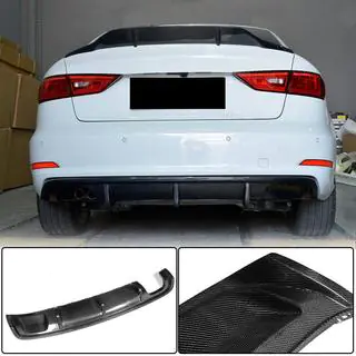 Bakre stötfångardiffuser V2 (för Base Sedan 2012-2016, kolfiber) Audi A3 2012–2020 foto 1