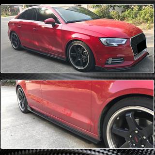 Sidokjolar (för Base Sedan, kolfiber) Audi A3 2012–2020 foto 3