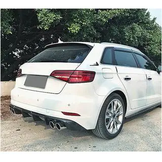 Bakre stötfångardiffusor V2 (för S-Line HB 2017-2020, kolfiber) Audi A3 2012–2020 foto 2