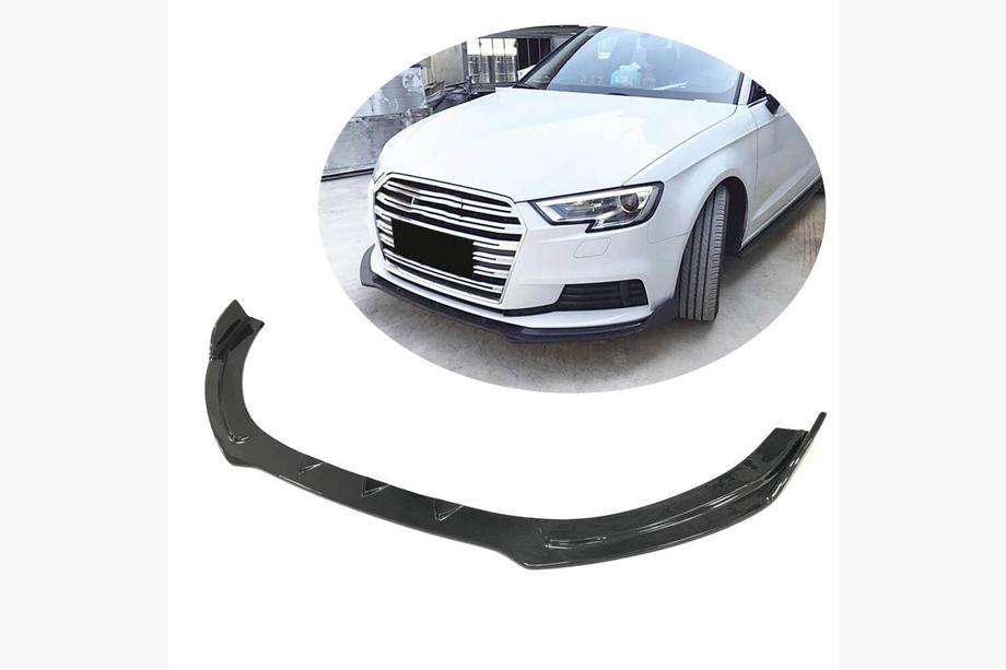 Audi A3 2012–2020 Frontläpp till främre stötfångaren Lip V1 (för Base 2017-2020 HB, kolfiber) Image