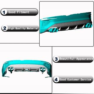 Bakre stötfångardiffusor V2 (för S-Line Sedan 2020-2023, kolfiber) foto 3