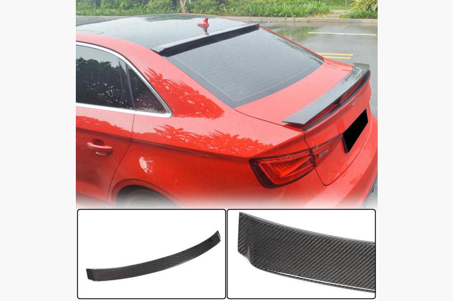 Audi A3 2012–2020 Bakrutespoiler V1 (för Sedan, kolfiber) Image