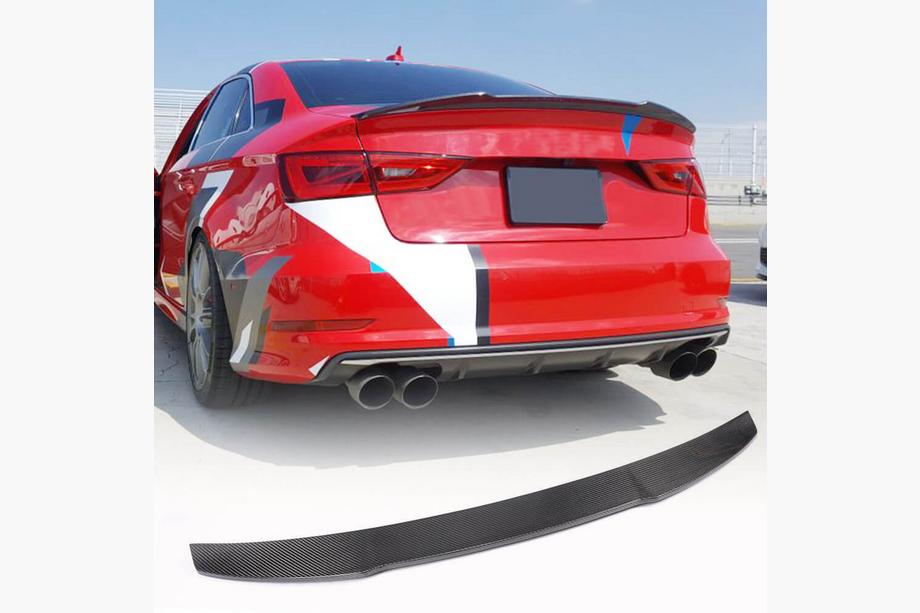 Audi A3 2012–2020 Spoiler V9 (för Sedan, kolfiber) Image