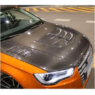 Motorhuv V1 (för Sedan 2012-2016, kolfiber) Audi A3 2012–2020 foto 2