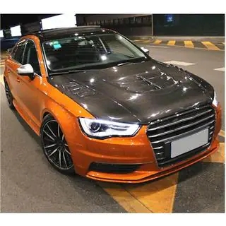 Motorhuv V1 (för Sedan 2012-2016, kolfiber) Audi A3 2012–2020 foto 3