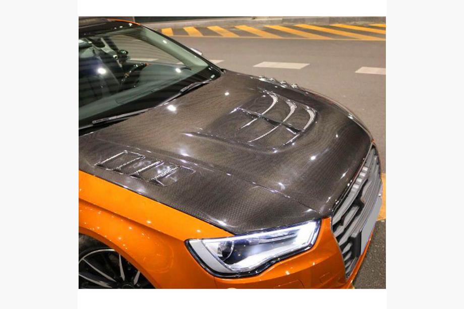 Audi A3 2012–2020 Motorhuv V1 (för Sedan 2012-2016, kolfiber) Foto 2