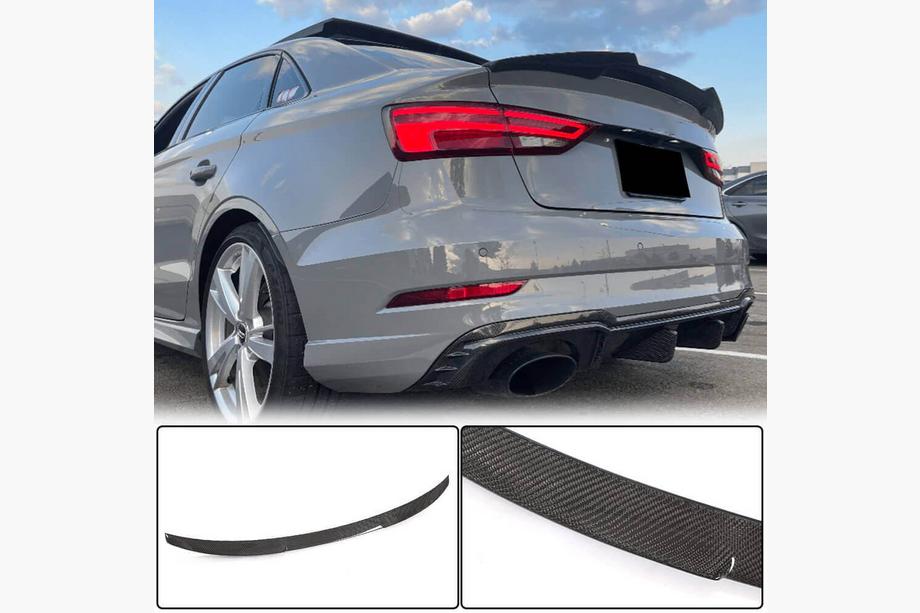 Audi A3 2012–2020 Spoiler V2 (för sedan, kolfiber) Image