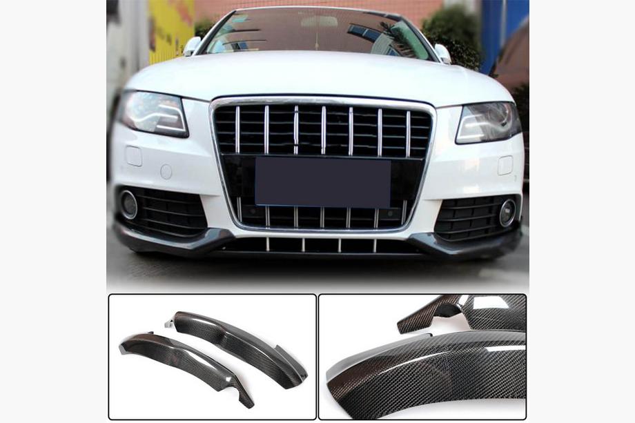 Audi A4 B8 2007–2015 Frontläpp till främre stötfångare Flap (för Base 2007-2011, kolfiber) Image