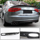 Audi A4 B8 2007–2015 Bakre stötfångardiffusor (för Base 2011-2015, kolfiber) foto 1