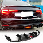 Audi A4 B9 2015–2024 Bakre stötfångardiffuser (för Base Sedan 2015-2019, Carbon) foto 1