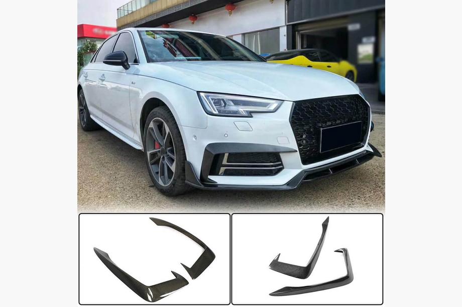 Audi A4 B9 2015–2024 Dimljusramar V2 (för S-Line Sedan 2015-2019, kolfiber) Foto 1