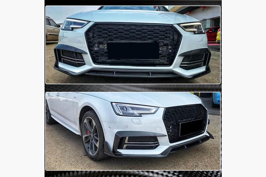 Audi A4 B9 2015–2024 Dimljusramar V2 (för S-Line Sedan 2015-2019, kolfiber) Foto 4