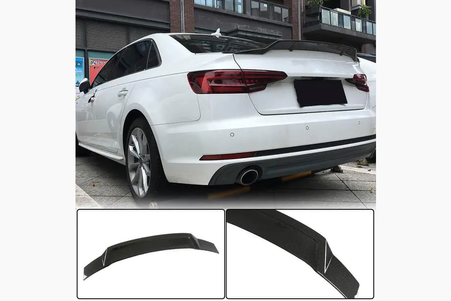 Audi A4 B9 2015–2024 Spoiler V2 (för Sedan, kolfiber) Image