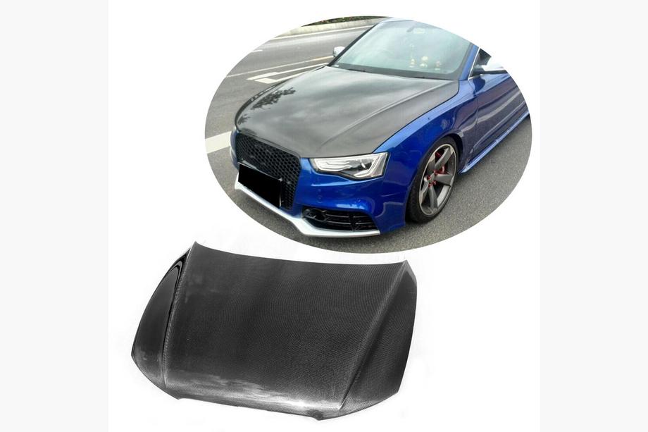 Audi A5 2007–2015 Motorhuv (2012-2015, kolfiber) Image