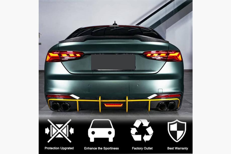 Audi A5 2016–2025 Spoiler V4 (för Sportback, plast) Foto 2