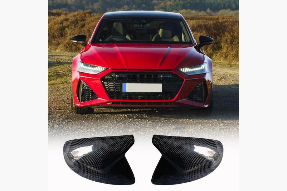 Audi A6 C8 2018–2025 Spegelskåpor, ersättningsutförande (Carbon) V2 Foto 1