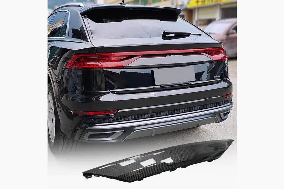 Audi Q8 2018– Kolfiberlist ovanför registreringsskylten (2019-2022, Carbon) Image