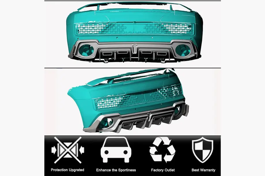 Bakre stötfångardiffusor V1 (för Spyder 2020+, kolfiber) Audi R8 2015– foto 2