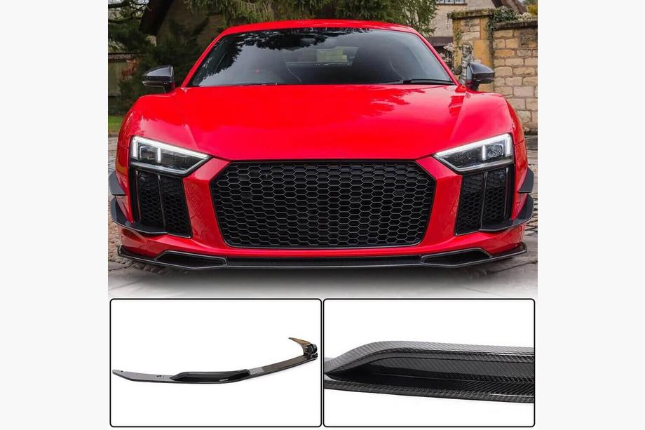 Audi R8 2015– Frontläpp till främre stötfångaren Lip V3 (2015-2020, Carbon) Image