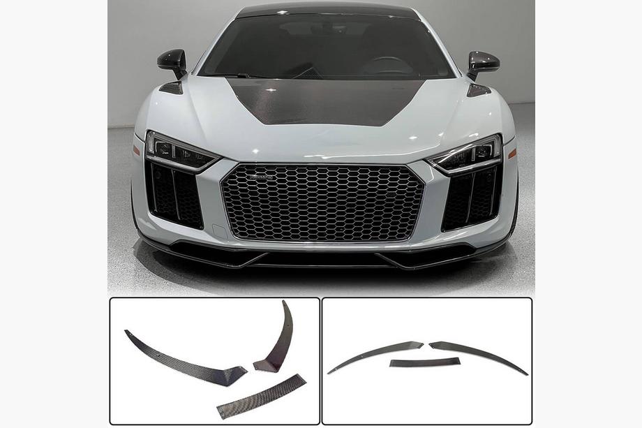 Audi R8 2015– Frontläpp till främre stötfångare Lip V1 (2015-2020, Kolfiber) Image