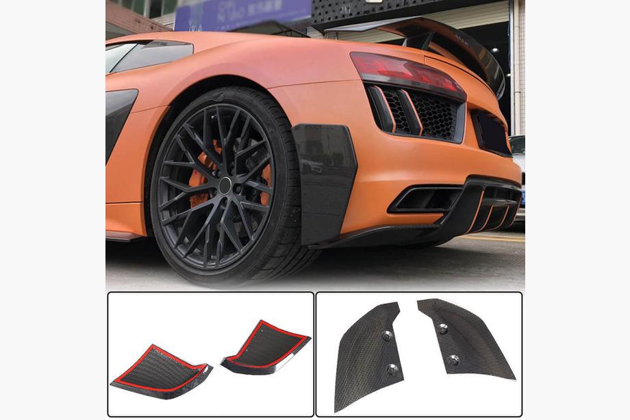 Audi R8 2015– Bakre stötfångarsplitters V2 (2015-2020, kolfiber) Image