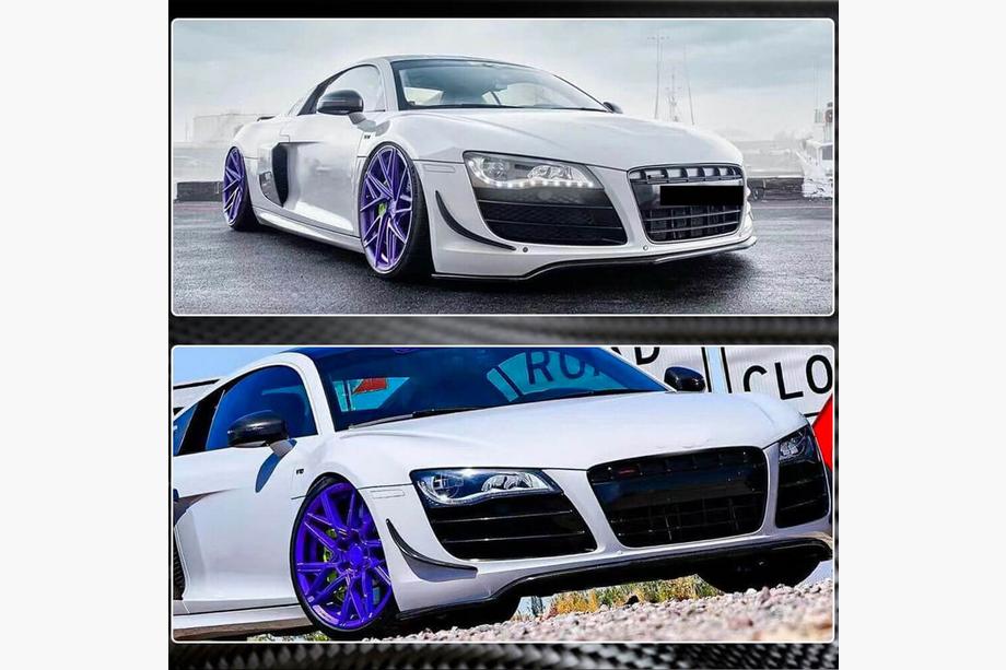 Audi R8 2006–2015 Frontläpp till stötfångare (kolfiber) Foto 4