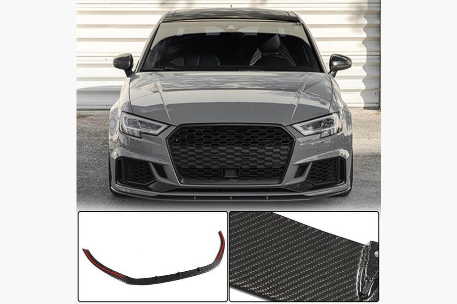 Audi A3 2012–2020 Främre stötfångar-läpp V5 (för RS3 Sedan 2017-2020, kolfiber) Image