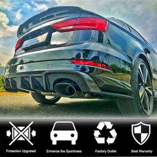 Bakre stötfångardiffusor med LED-bromsljus V2 (för RS3 2017-2019, kolfiber) Audi A3 2012–2020 foto 2
