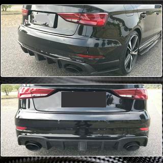 Bakre stötfångardiffusor med LED-bromsljus V2 (för RS3 2017-2019, kolfiber) Audi A3 2012–2020 foto 3