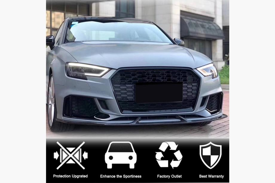 Audi A3 2012–2020 V4 frontsplitter (för RS3 Sedan 2017-2020, kolfiber) Foto 4