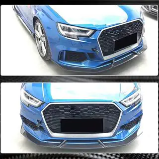 Frontspoilerläpp V3 (för RS3 Sedan 2017-2020, kolfiber) foto 4