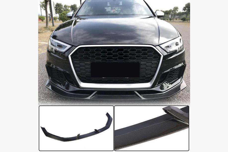 Audi A3 2012–2020 Frontspoilerläpp V3 (för RS3 Sedan 2017-2020, kolfiber) Image