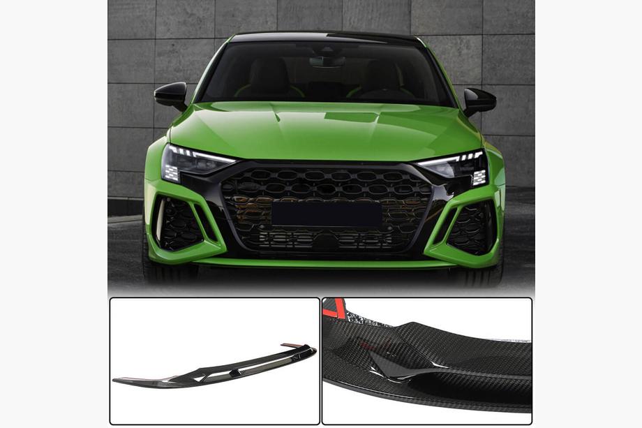 Audi A3 2020– Frontläpp Lip till främre stötfångare (för RS Sedan, kolfiber) Image