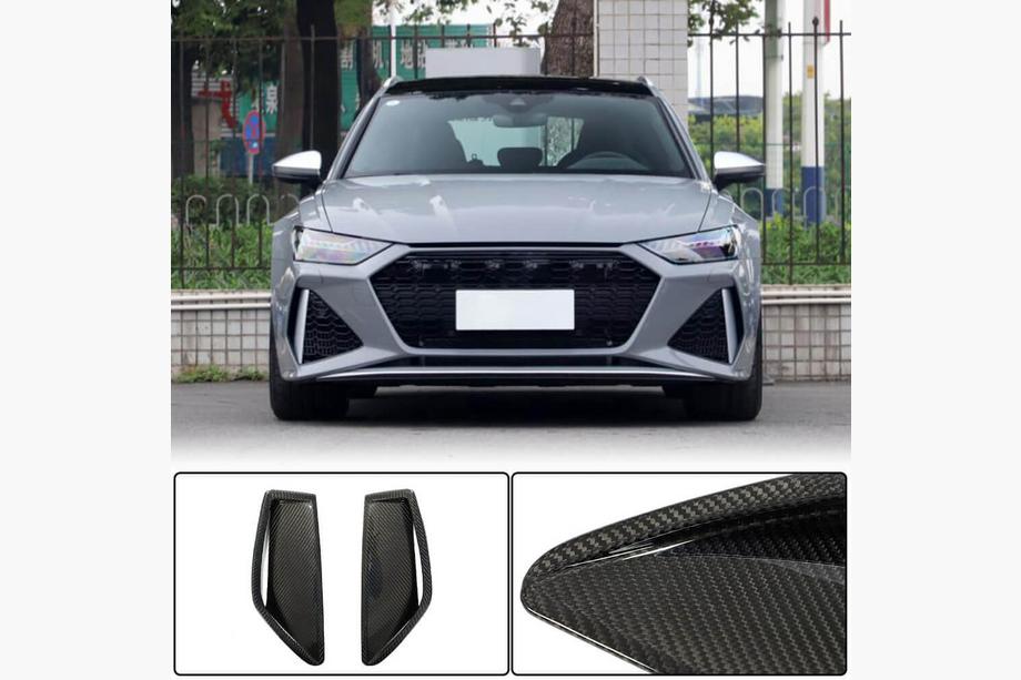 Audi A6 C8 2018–2025 Frontläpp till främre stötfångare (för RS6, kolfiber) Image