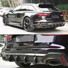 Audi A6 C8 2018–2025 Bakre stötfångardiffusor (för RS6, kolfiber) foto 2