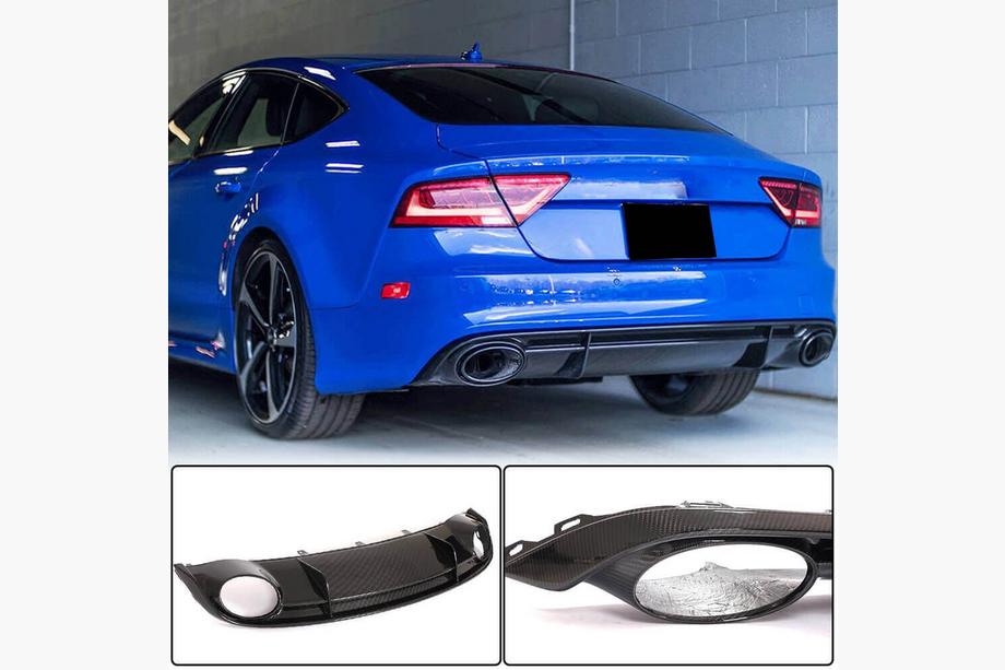 Audi A7 2010–2018 Bakre stötfångardiffusor (kolfiber) Image