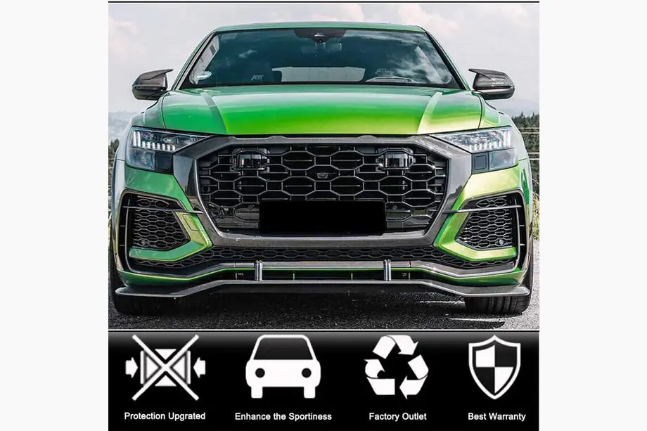 Audi Q8 2018– Spegelkåpor (2018-2023, kolfiber, utan filbytesassistent) Foto 2