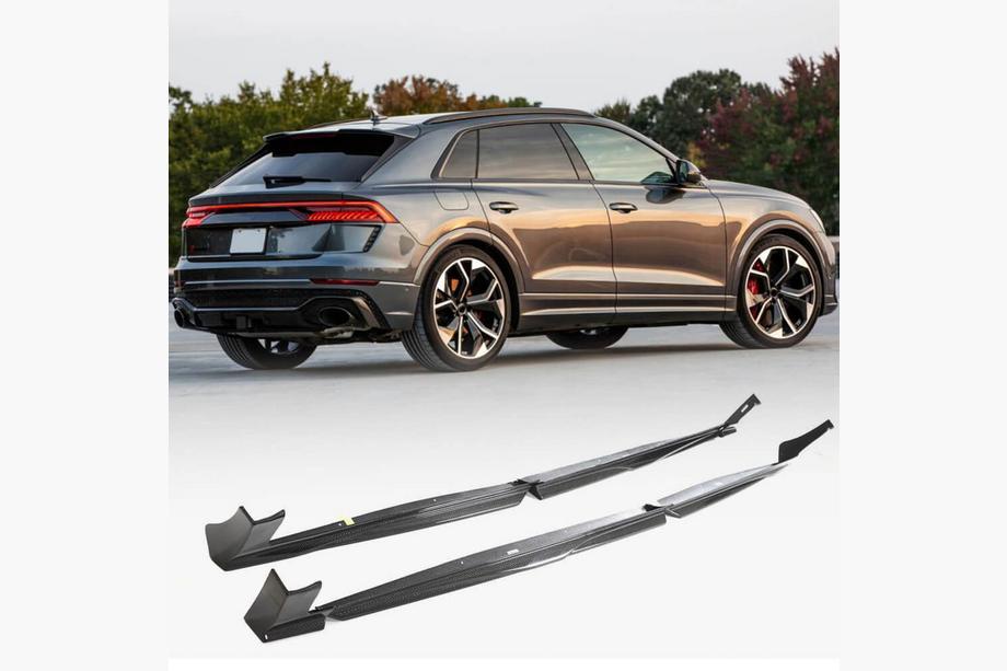 Audi Q8 2018– Sidokjolar (kolfiber) Image