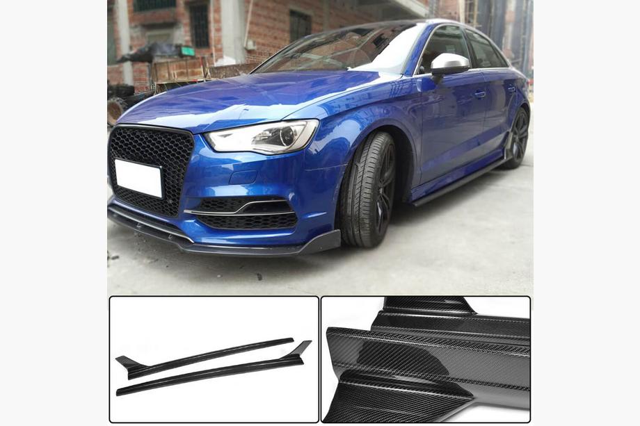 Audi A3 2012–2020 Sidokjolar V4 (för S-Line Sedan, kolfiber) Image