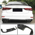 Audi A3 2012–2020 Bakre stötfångardiffuser V5 (för S-Line Sedan 2017-2020, kolfiber) foto 1