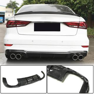Bakre stötfångardiffuser V5 (för S-Line Sedan 2017-2020, kolfiber) Audi A3 2012–2020 foto 1