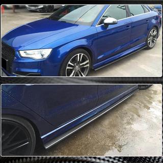 Sidokjolar V3 (för S-Line Sedan, kolfiber) Audi A3 2012–2020 foto 4
