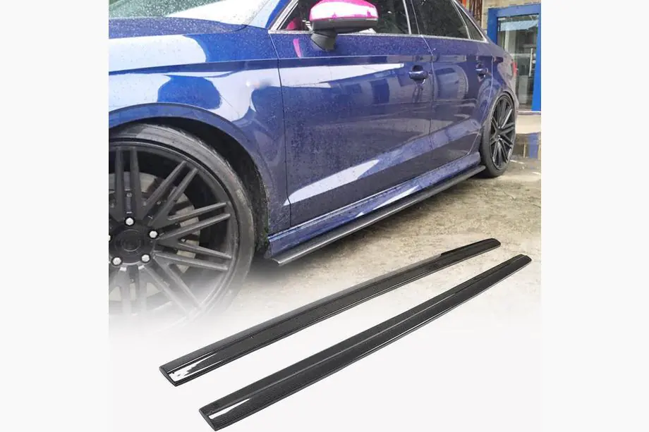 Audi A3 2012–2020 Sidokjolar V3 (för S-Line Sedan, kolfiber) Image