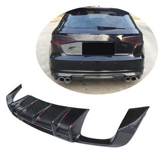 Bakre stötfångardiffusor V1 (för S-Line HB 2012-2016, Carbon) Audi A3 2012–2020 foto 1