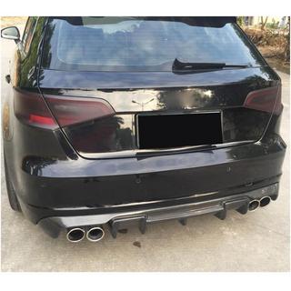Bakre stötfångardiffusor V1 (för S-Line HB 2012-2016, Carbon) Audi A3 2012–2020 foto 2