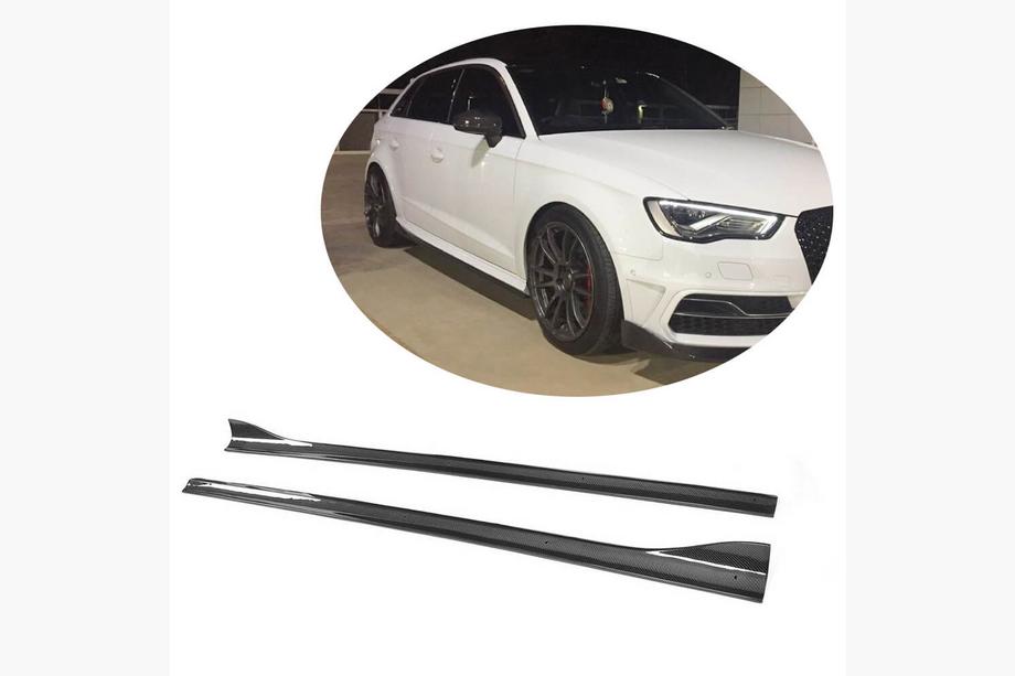 Audi A3 2012–2020 Sidokjolar (för S-Line HB 2012-2016, kolfiber) Image