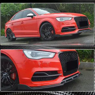 Frontsplitter Lip V3 (för S-Line Sedan 2012-2016, kolfiber) foto 4