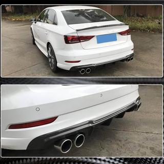 Bakre stötfångardiffusor V4 (för S-Line Sedan 2017-2020, kolfiber) Audi A3 2012–2020 foto 3
