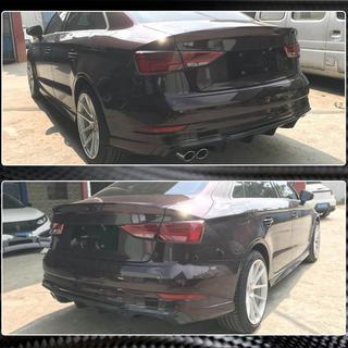Bakre stötfångardiffusor V4 (för S-Line Sedan 2017-2020, kolfiber) Audi A3 2012–2020 foto 4
