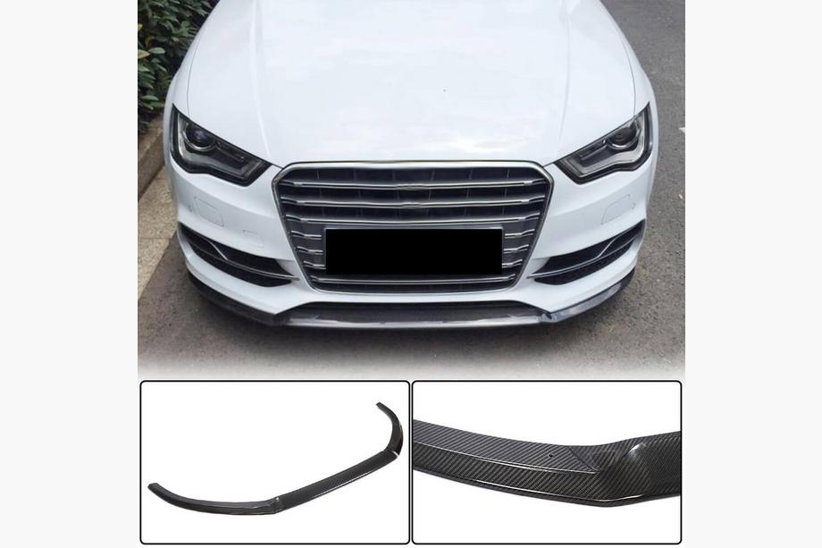 Audi A3 2012–2020 Frontläpp till främre stötfångare Lip V1 (för S-Line Sedan 2012-2016, kolfiber) Image